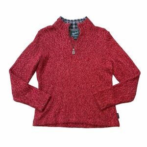 Woolrich Vintage Red Quarter Zip Sweater